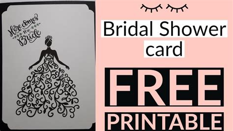 bridal shower card   printable youtube