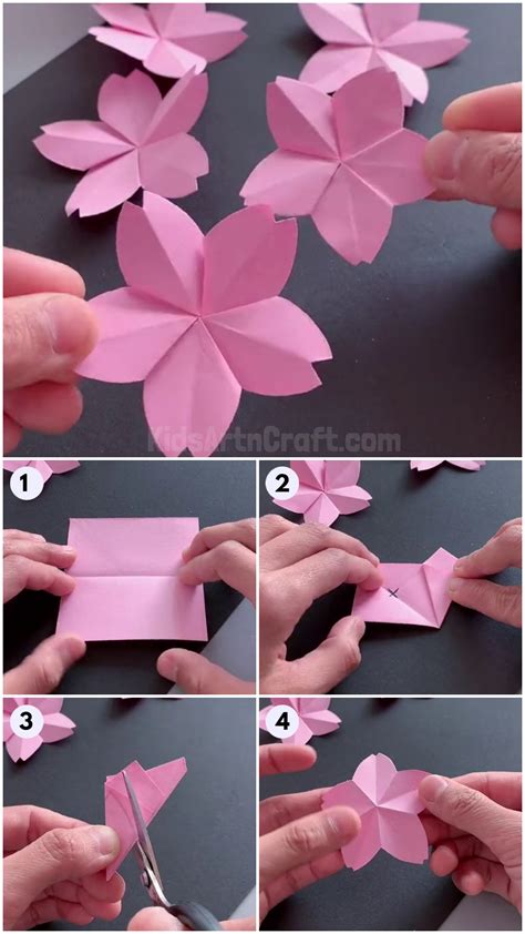 origami flower easy tutorial  kids kids art craft