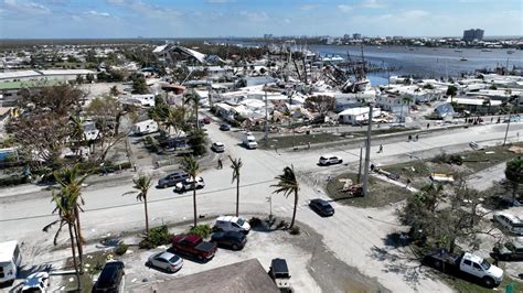 drone footage  destruction  fort myers beach fla