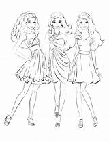 Fashion Pages Coloring Model Kids Color Barbie Getcolorings sketch template