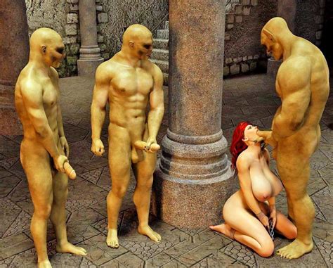 orc roughly fuck hot busty redhead world of porncraft 3d