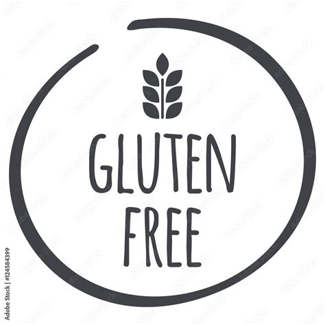 grey gluten  circle logo vector symbol  food stock vector