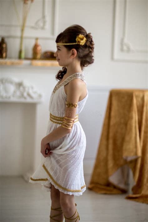 beautiful girl in greek dress stock image image of greek style