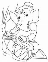 Ganesha Ganesh Coloring Pages Lord Kids Tabla Drawing Playing Colouring Bal Pencil Sketch Printable Color Template Getcolorings Print Wonder Getdrawings sketch template