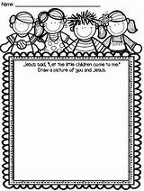 Jesus Loves Children Craft Little Sheet Color sketch template