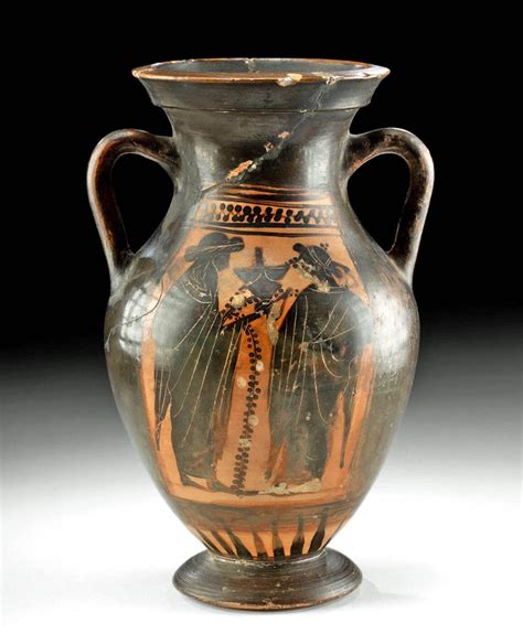 Sold Price Greek Attic Black Figure Amphora Dionysian And Battle May