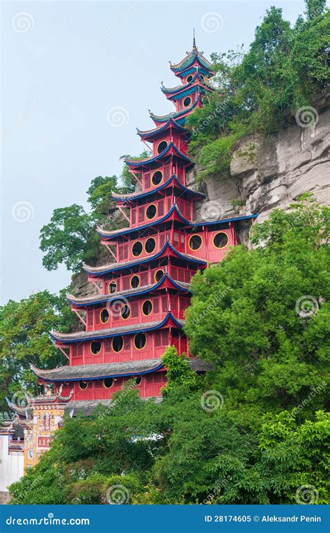 shibaozhai pagoda royalty  stock photo image