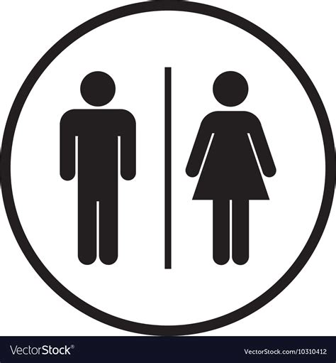 bathroom sign icon royalty free vector image vectorstock