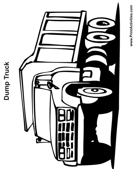 dump truck coloring pages    print