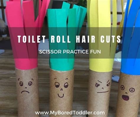 toilet roll crazy hair cuts fine motor fun facebook  bored toddler