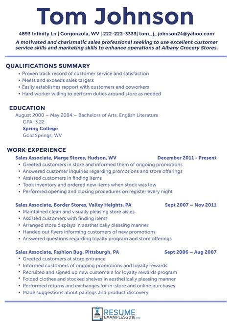 perfect resume examples