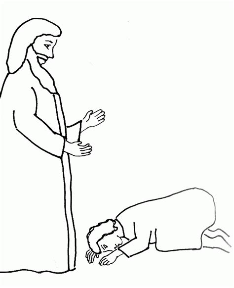 ten lepers coloring page coloring home