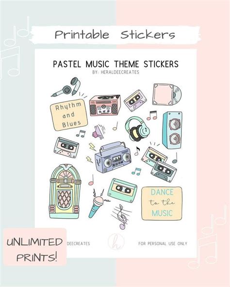 cute pastel printable stickers aesthetic stickers printable sticker