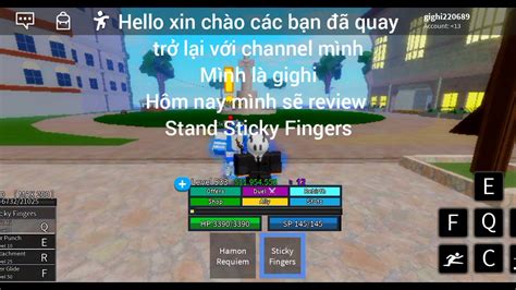 [jojo Blox] Review Stand Sticky Fingers Youtube