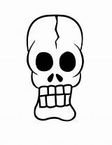 Skull Printable Coloring Pages Kids Funny Clipart Cliparts Clip Pitures Library Stroke sketch template
