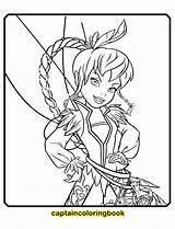 Coloring Tinkelbell Pirate Fairy sketch template