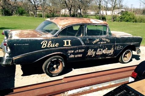 1956 chevrolet drag car blue ii