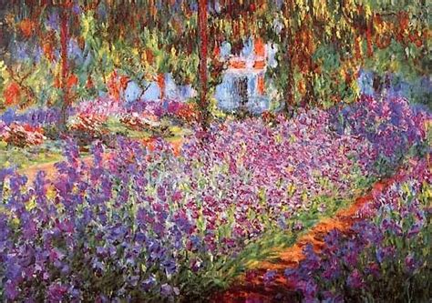 Artist S Garden Of Irises Claude Monet Oil Painting