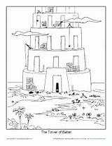 Babel Tower Coloring Printable sketch template