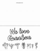 Mothers Coloring Printable Pages Grandma Card Cards Print sketch template