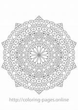 Mandala Complex Coloring Leave sketch template