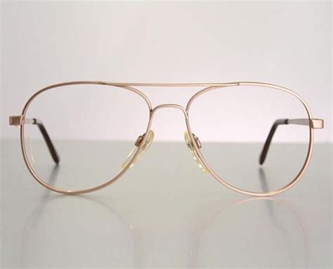 aviator style nigura 1980 s eyeglass frames satin gold and etsy