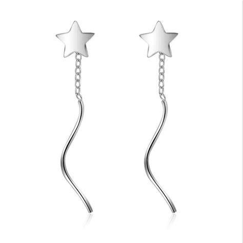 trendy star silver oorbellen voor vrouwen accessoires vintage  sterling zilveren oorbel
