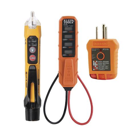 klein tools  piece acdc voltage tester  contact voltage tester  outlet tester