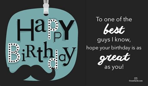Free Happy Birthday To A Great Guy Ecard Email Free