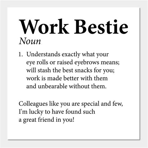 work bestie definition  hugsbubble   coworker appreciation