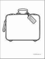 Suitcase Coloring Pages sketch template