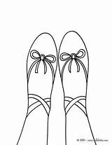 Coloring Ballet Pages Toe Hellokids Shoe Shoes Dance Ballerina Color Splits Print sketch template