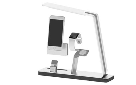 nudock apple   iphone charging dock  light