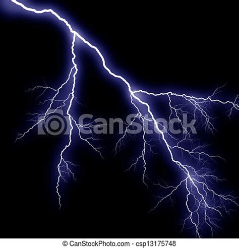 blue thunder  black background canstock
