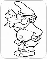 Dwarfs Seven Disneyclips Sneezy sketch template