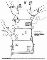 Coloring Fairy Treehouse sketch template