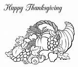 Thanksgiving Coloring Basket Fruit Horn Plenty Canada Drawing Color Pages Packed Happy Turkey Print Kids Dinner Activities Feast Getdrawings Choose sketch template