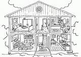 Coloring House Pages Print Printable Popular sketch template