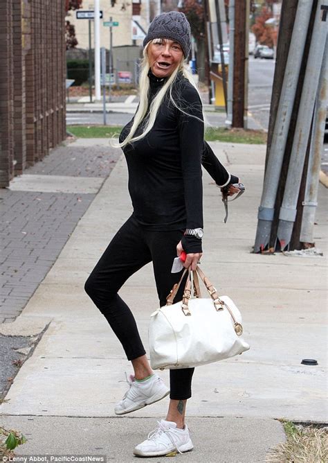 tan mom goes braless in tight black turtleneck during playful errand day in new jersey daily