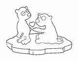Bears Couple Coloring Coloringcrew sketch template
