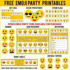 emoji party printable happy birthday banner catchmypartycom