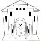 Dog Coloring Castle Shed Coloringpages101 Pages House sketch template