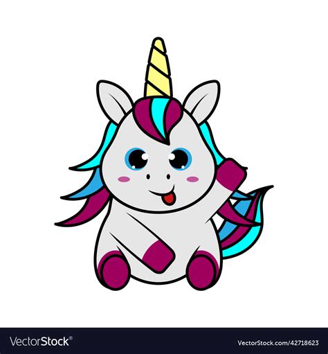 cute unicorn design template royalty  vector image