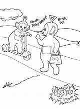 Scooter Teletubbies Coloring Play Pages sketch template