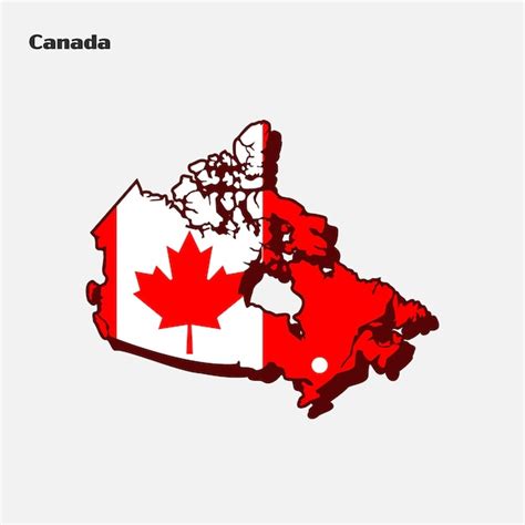 premium vector canada country nation flag map infographic
