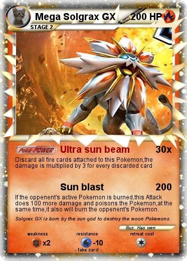 Pokémon Mega Solgrax Gx Ultra Sun Beam My Pokemon Card
