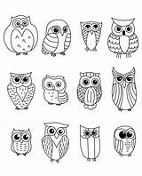 Owl Owls Gufi Civette Fumetto Owlets Giovani Parati Pixers Facile Graphicriver Eule Hibou Malen Hiboux Eulen Tekenen Gufo Chouette Vectortradition sketch template