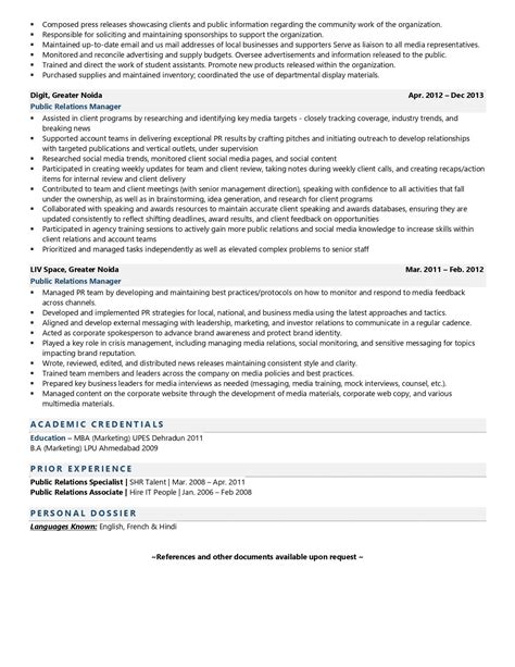 public relations officer resume examples template  job winning tips