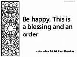 Sri Shankar Ravi Gurudev Blessing Inspirational Quote Happy sketch template