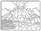 Volcano Coloring Coloringhome Lava Volcanoes Getdrawings Kilauea sketch template